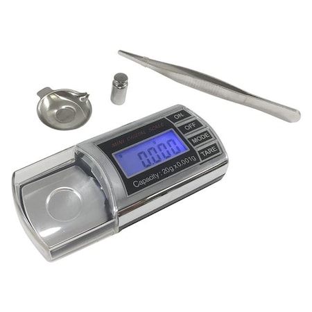 Moon Knight Optima Home Scales BL-23 Bullet Milligram Scale in Jewelry Box; Black & Silver BL-23